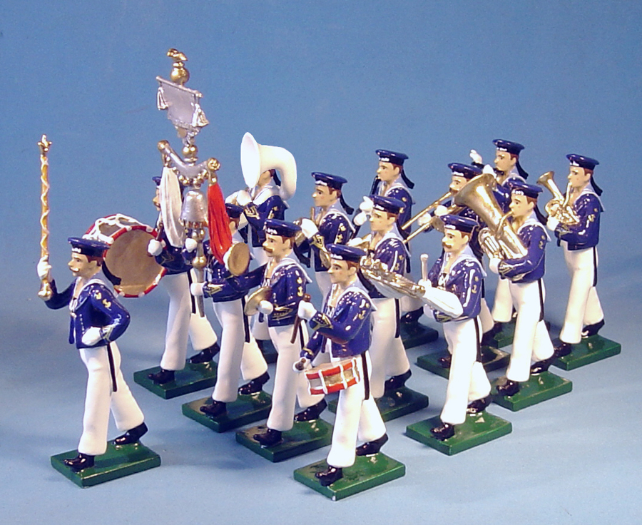 168A - Music Band, German Seamen, summer uniform, Imperial German Navy, WWI