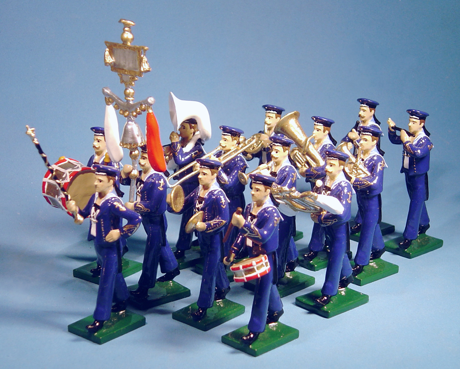 168B - Military Band, German Seamen, winter uniform, Imperial German Navy, WWI