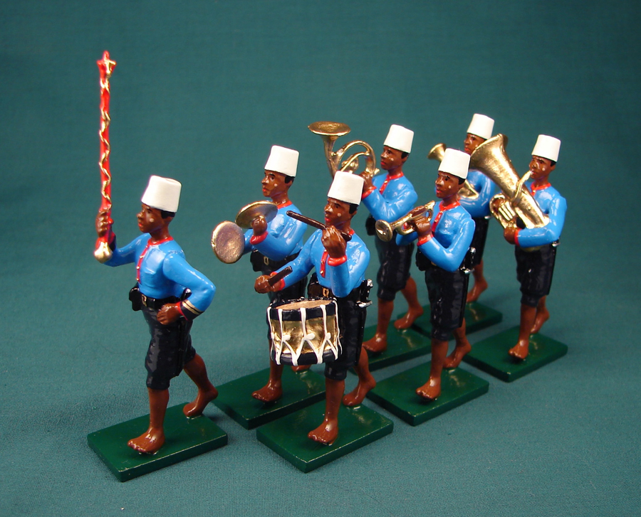 278 - Belgian Military Band, Belgian Congo, Africa, 1914 , WWI
