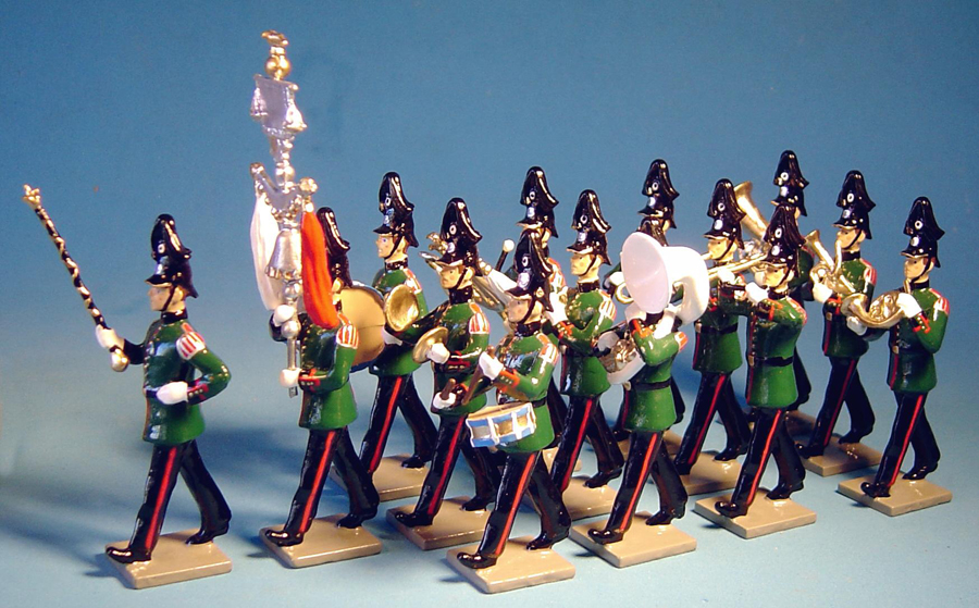 134 - Music band, Tirailleurs de la Garde, Prussian Guard infantry, 1860 (double set)
