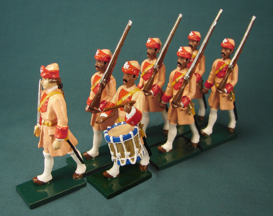 256 - Fusiliers, company of Topas, Bussy army, India, 1755