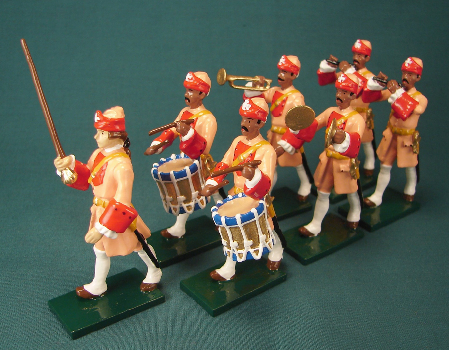 257 - Military band, Fusiliers, company of Topas, Bussy army, India, 1755 