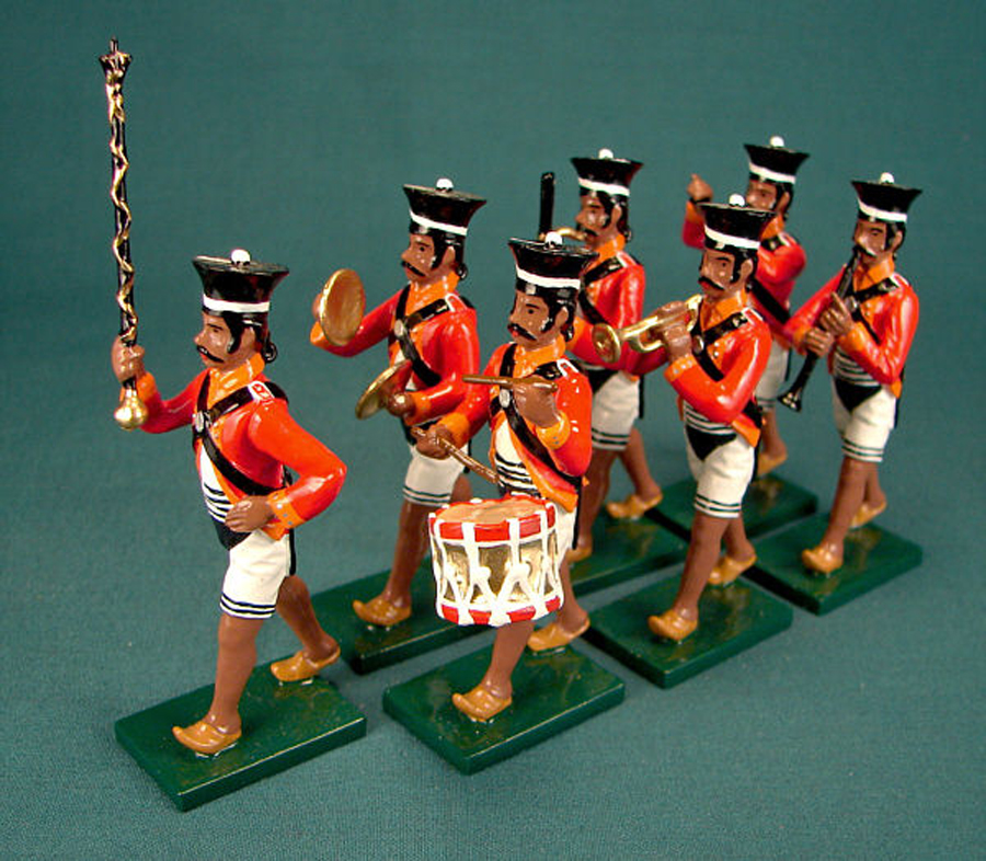 242 - Military Band, 4th Madras Native Infantry, Colonial India, 1800