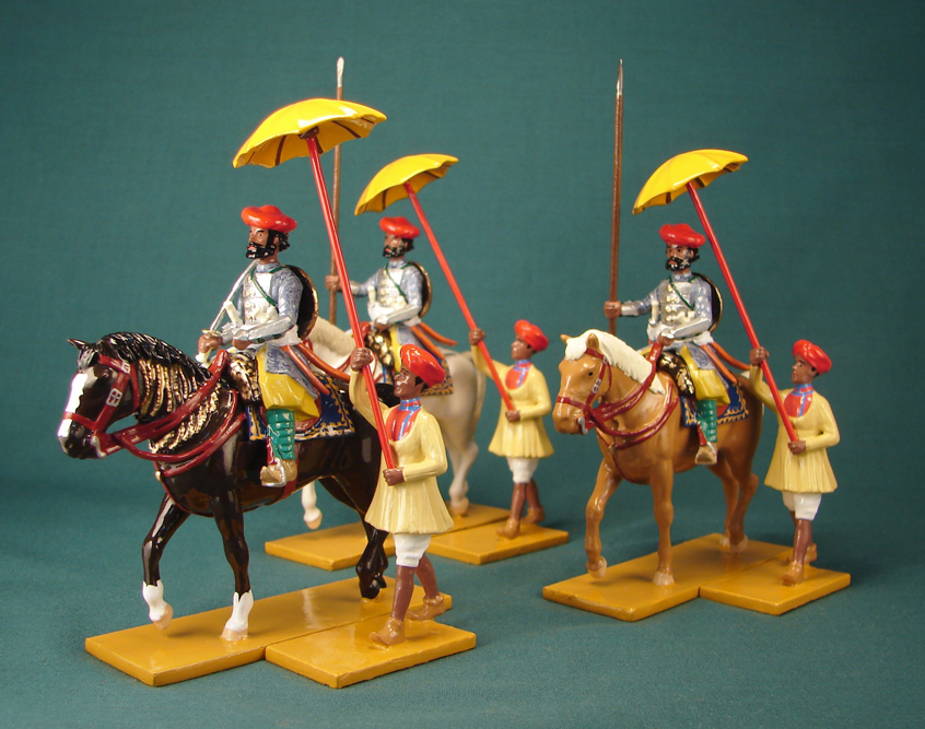 249 - Gwalior horsemen in uniforms from Shiraji