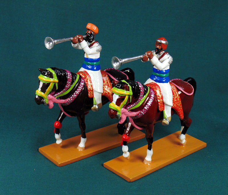 441 - Elite Cavalry Musicians from Bundi, Delhi Durbar 1903 