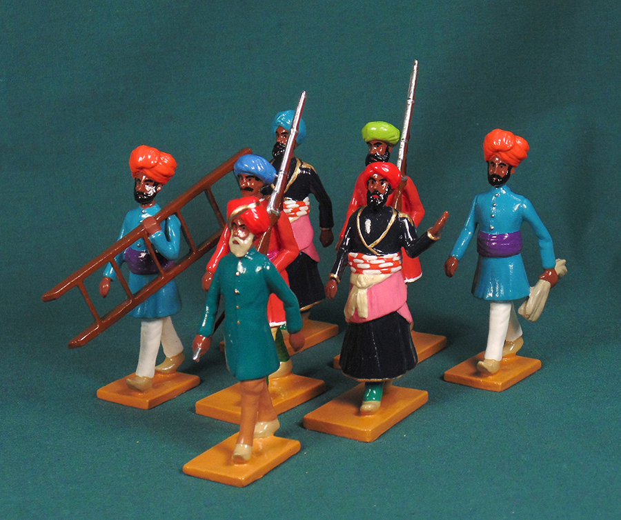 443 - Escort Guards from Rajgarh, Group Right, Delhi Durbar, 1903.</br>Limited edition. Painted by Ana Donzino.