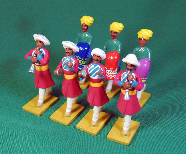 461 - Music Band from Dewas Senior, Delhi Durbar, 1903.</br> Limited edition. Painted by Ana Donzino.
