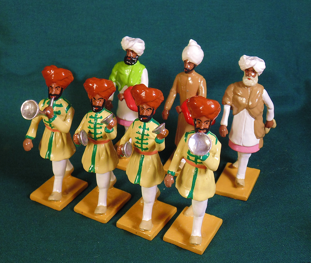 467 - Musicians and Servants from Bahawalpur, Delhi Durbar 1903. Limited edition. Painted by Ana Donzino.
