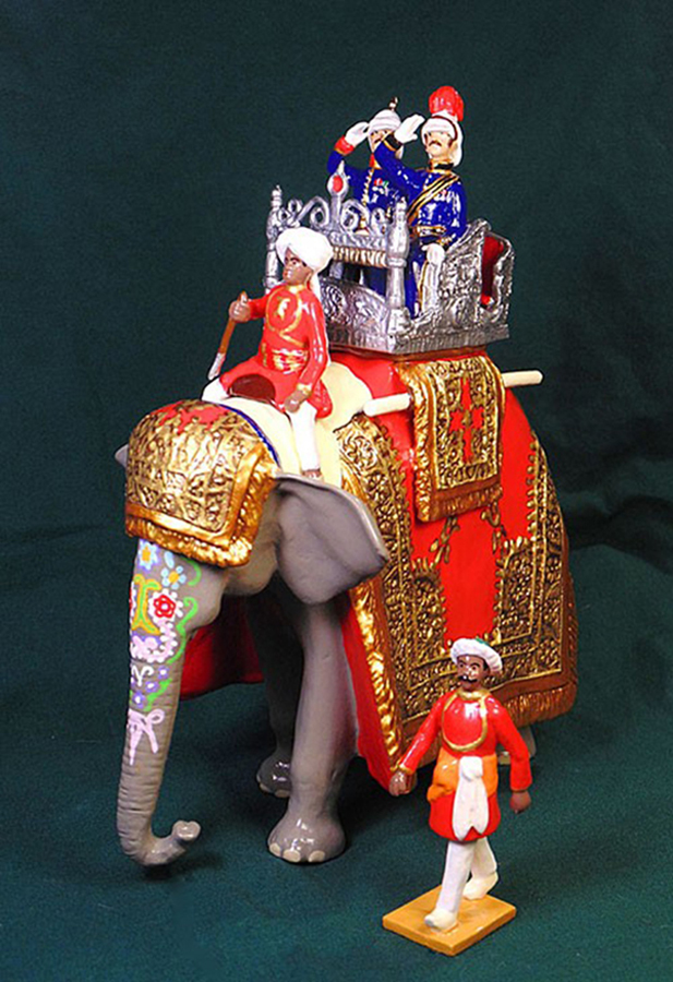 469 - Elephant of the Aides-de-camps of the Viceroy: Walter Lawrence, Esq., Private Secretary to the Viceroy - Colonel E H Fenn, Surgeon to the Viceroy, Royal Army Medical Corps. Main Procession, Delhi Durbar, 1903