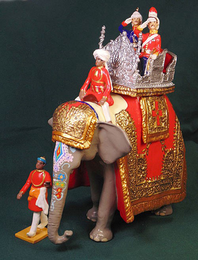 470 - Elephant of the Aides-de-camps of the Viceroy: H S Barnes, Esq., President of the Durbar Central Committee - Lieutenant-Colonel the Hon E Baring, Military Secretary to the Viceroy. Delhi Durbar, 1903.