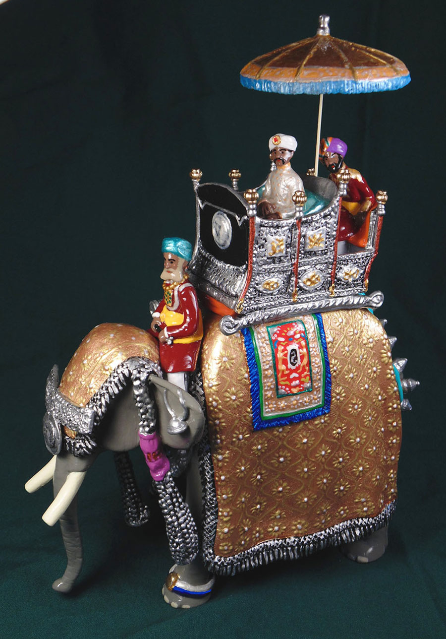 490 - State Elephant of Hill Tippera, Delhi Durbar, 1903. Limited edition. Painted by Ana Donzino.